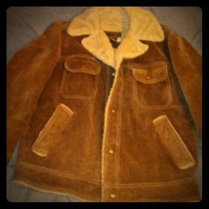 Vintage Sherpa Split Cowhide Jacket